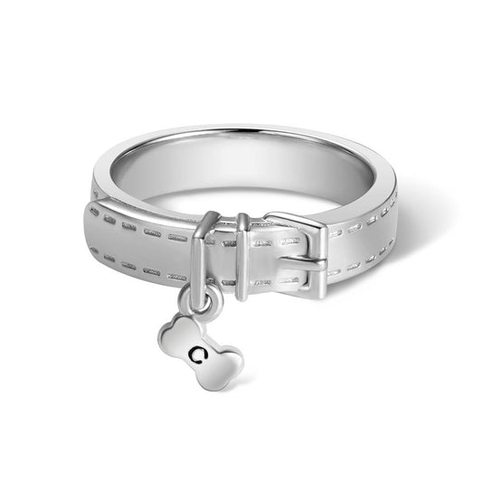 Personalized Pet Collar Ring/Sterling Silver 925 Ring