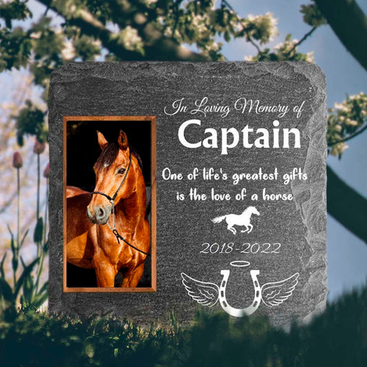 Personalized Horse Pony Memorial Stone, Custom Horse Memorial Stone, Memorial Gift, Gift for Horse Lover/Him