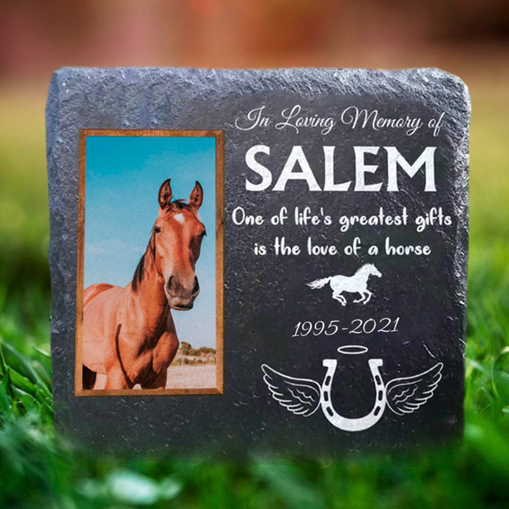 Personalized Horse Pony Memorial Stone, Custom Horse Memorial Stone, Memorial Gift, Gift for Horse Lover/Him