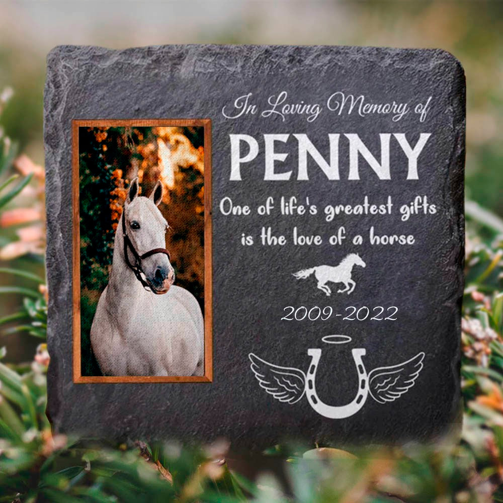 Personalized Horse Pony Memorial Stone, Custom Horse Memorial Stone, Memorial Gift, Gift for Horse Lover/Him