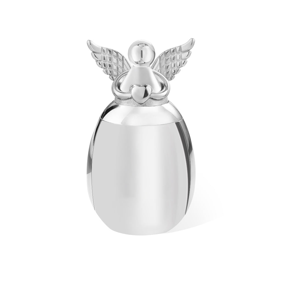 Personalized Angel Heart Pet Ashes Keepsake Urn Engraved Ashes Memory Gift