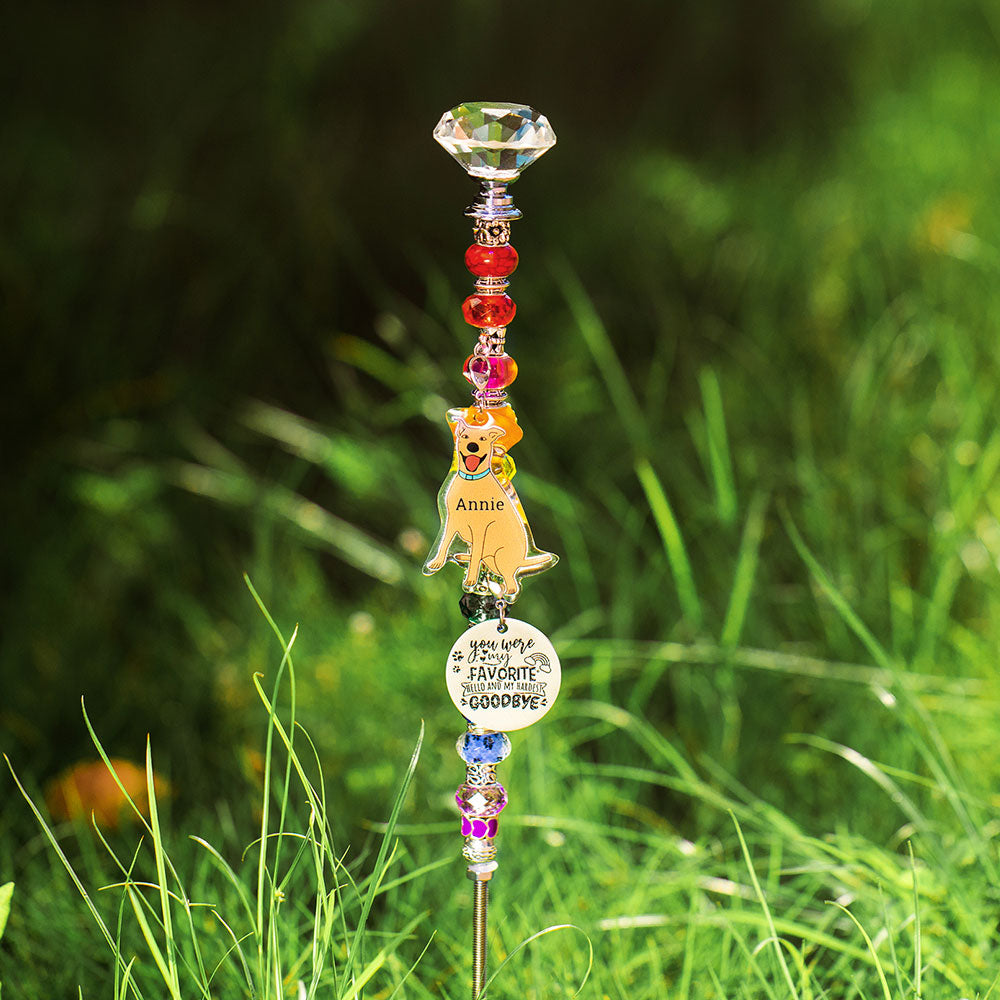 Personalized Rainbow Bridge Pet Memorial Stake